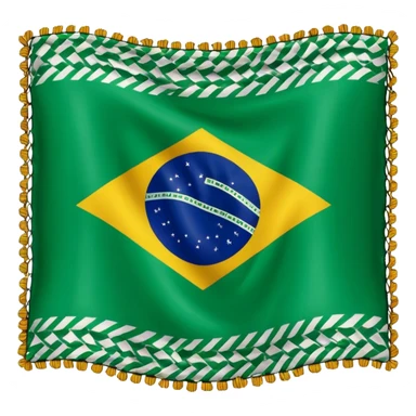 Brazil flag keffiyeh sticker