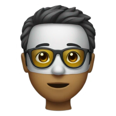 masked boy with glasse sticker