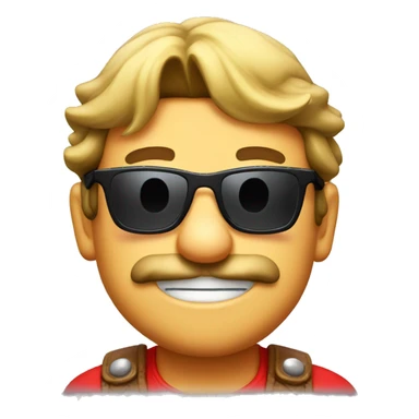 Mario with sunglasses sticker