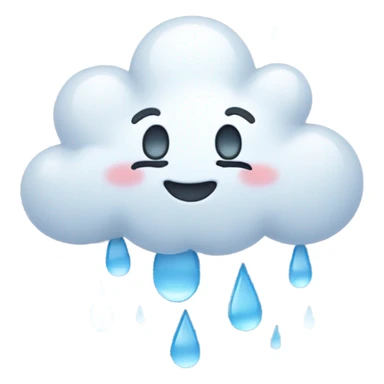 A happy rain cloud saying good morning  sticker