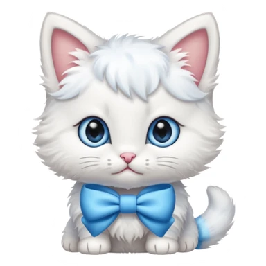 Baby kitten with bow sticker