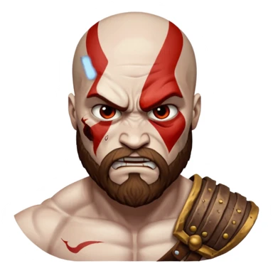 kratos face sticker