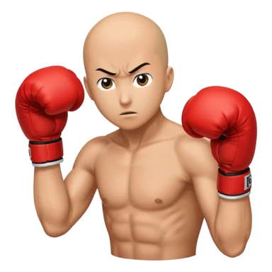Saitama red hand punch with a boxing glove sticker