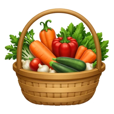 generate an image for vegetables basket without handel sticker