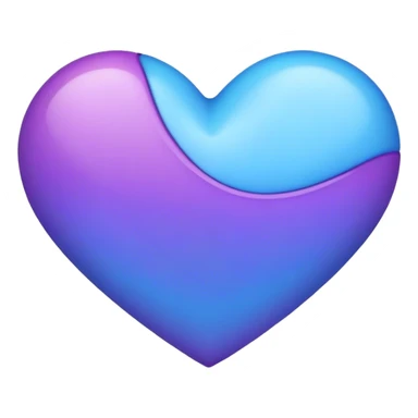 Cœur bleu et violet sticker