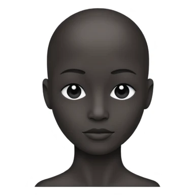 Minimalist flat vector icon, iOS style, thin black outline on a white background. Human silhouette. Black, completely monochrome, matte. Impersonal, no eye sockets, no hair. sticker