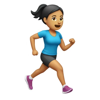 Mujer haciendo ejercicios al aire ibre sticker