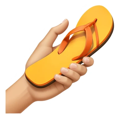 Hand with flip flop  sticker