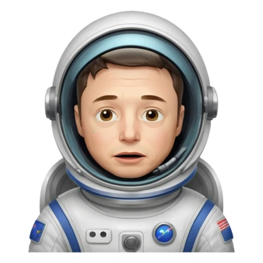 Elon Musk in the space: Crying sticker