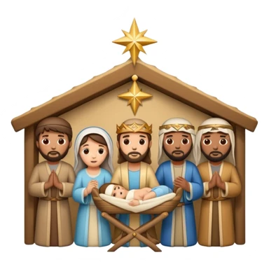 jesus nativity scene sticker