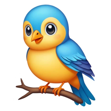 Cute bird sticker with loving eyes sticker
