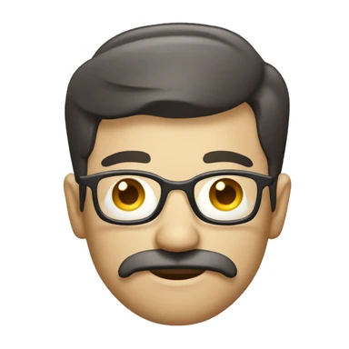 web developer withlght mustache sticker