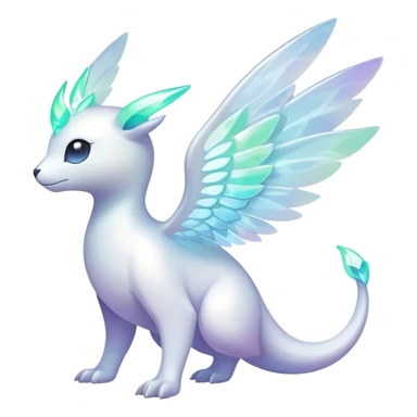 Iridescent white pale light fakemon-creature  sticker