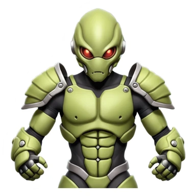 insectoid alien MMA fighter portrait, head and shoulders only, armored exoskeleton skin, sharp eyes, combat gloves, aggressive stance, 3D cartoon, mobile game icon style, clean background, no text, no watermark
 sticker
