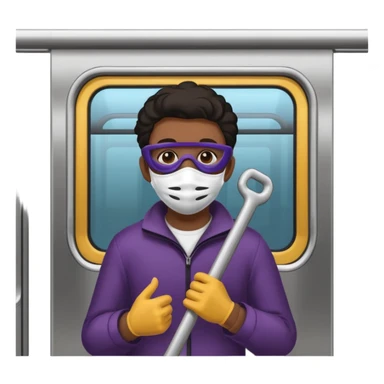 Rider holding grab bar,Metro Riders, inside metro train, no transparent, with background,full image , negative transparent. sticker