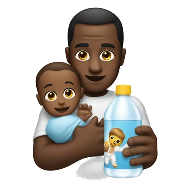Diddy holding a baby oil bottle  sticker