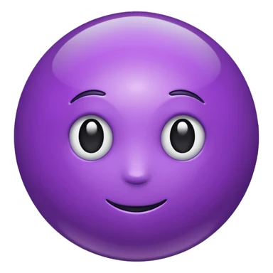 glossy violet sphere, cool purple depth sticker