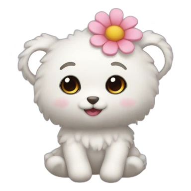 Doudou avec une fleur sticker