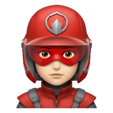 redhood with helmet and visor sticker