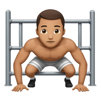 Prisoner doing pushups in front of jail cell sticker