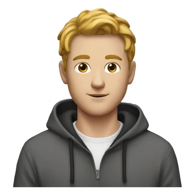 A white man with a big crop hoodie and with dark long sock sticker