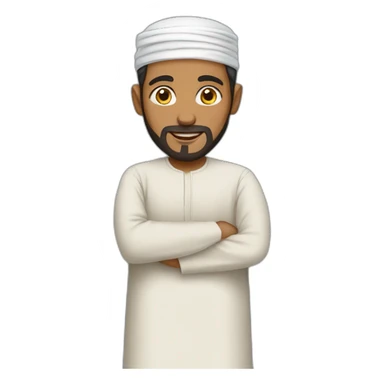muslim man in thobe sticker