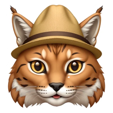 lynx taking off hat sticker