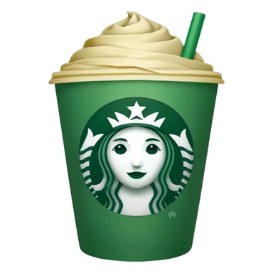 Star colored starbucks green, no face sticker