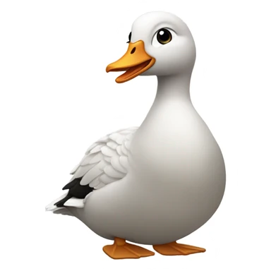 Grateful crying emotional goose sticker