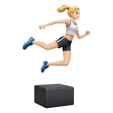 plyo-box-jump exercise side-view sticker
