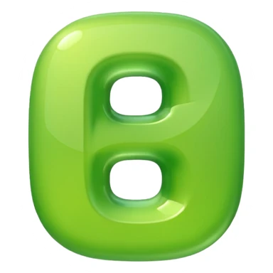 make emolji letter Б  light Green color sticker