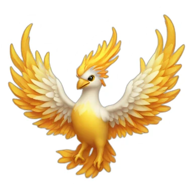 White Golden Phoenix Fire Head sticker