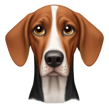 English coonhound. Red ticking only sticker