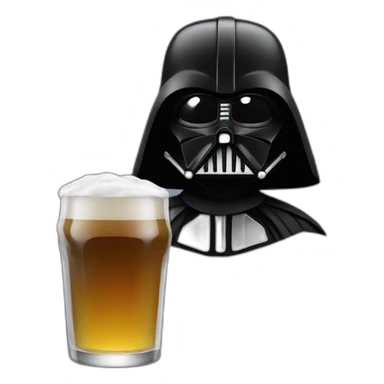 Dark vador drink a beer sticker