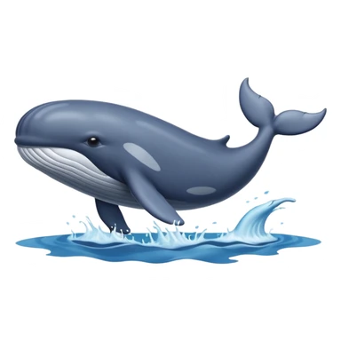 whale swimming in sea water sticker