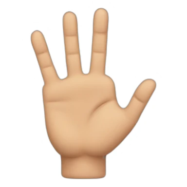 six fingers hand sticker