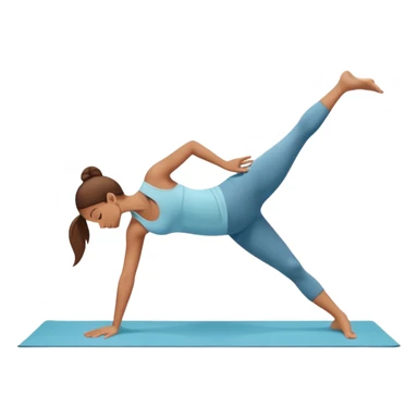 Girl doing yoga dog pose sticker