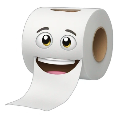 Happy toilet paper sticker