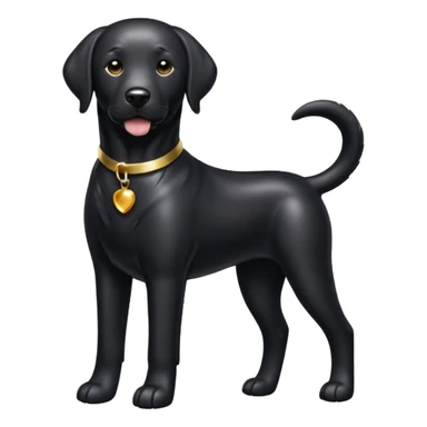 Black lab with shiny metallic fur sticker