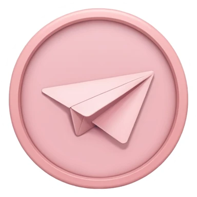 pastel pink telegram icon aesthetic sticker