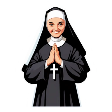 Nun sticker