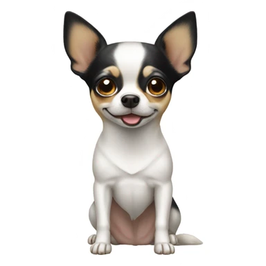 white realistic chihua sticker