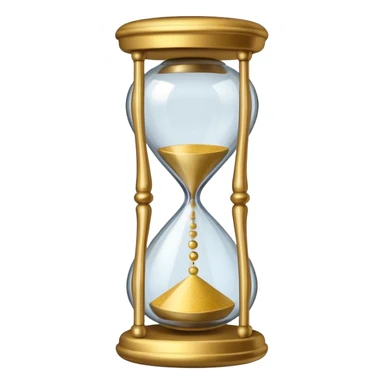 Hourglass with golden small marbles sticker