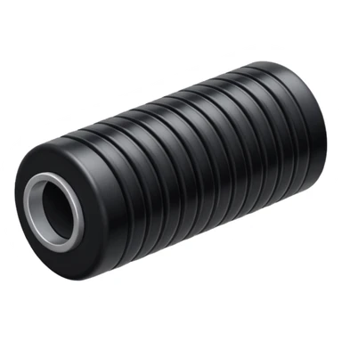 Black optical cable sleeve, isometric view sticker