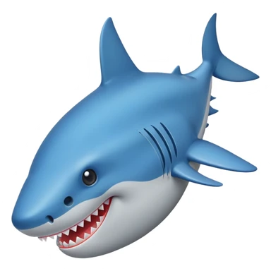 Un tiburón con zapatos azules 🦈👟 sticker