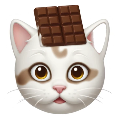 Milky cat with chocolate  sticker