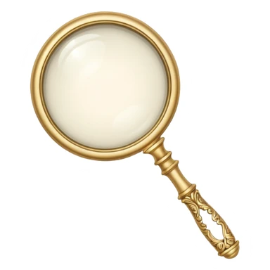 glowing white victorian magnifying glass sticker