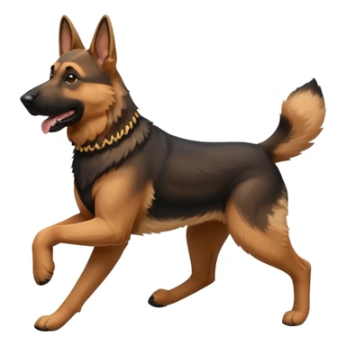 german shepherd running sticker