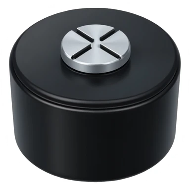 volume knob, straight on view sticker