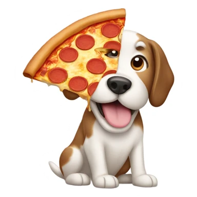 Dog eat pizza sticker